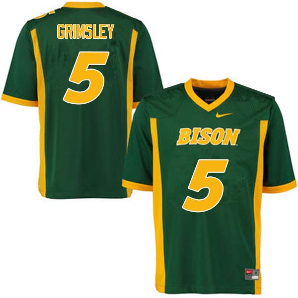 Men #5 Robbie Grimsley North Dakota State Bison College Football Jerseys Sale-Green
